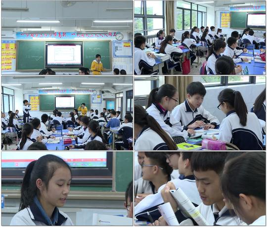 校园初中学生英语课上课讨论师生互动智慧教室课堂创新视频素材