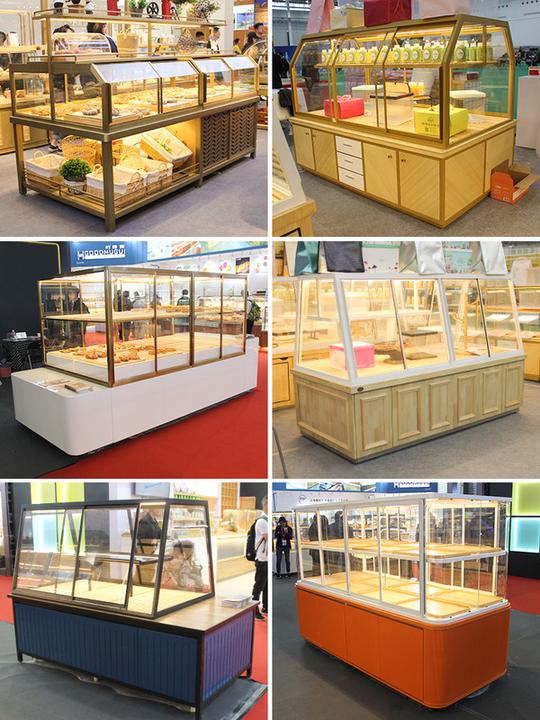 农村面包中岛展示柜北欧式改造商品储物柜子经济型西点木质固定
