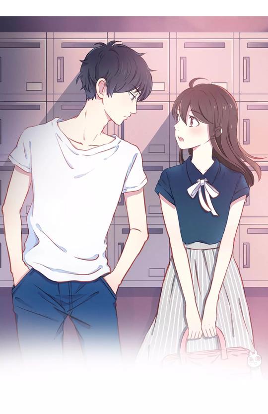 漫画《也许,未来》蔚莱安时学长脸红羞羞二次元情侣害羞羞涩
