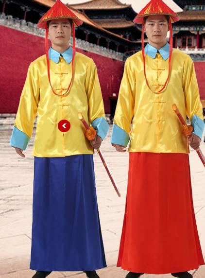 清朝御前侍卫官兵服御林军清兵古装衙役带刀侍卫影视服装黄马褂