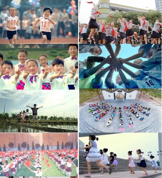 欢快童年小孩玩耍无忧学生视频素材儿童画画草坪上课学习快乐儿童