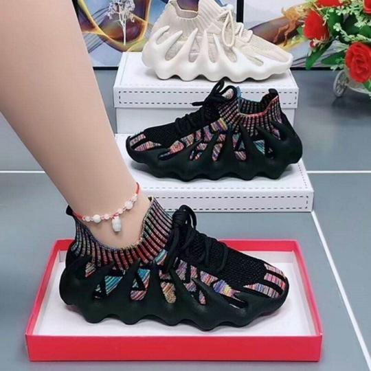 【抖音同款】简核贸易货2022新款四季女士火山鞋百搭舒适八爪鱼黑彩色(单里)加大一码拍37