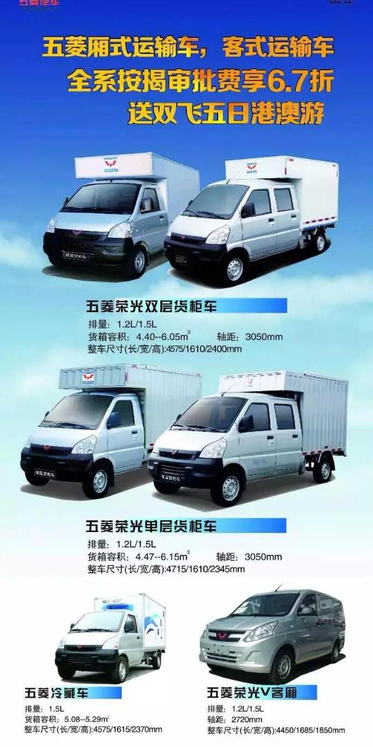 五菱荣光双层货柜车-生意路上轻松致富省力经济赚钱利器