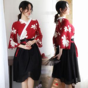 汉服女中国风改良连衣裙仙气古装学生女装星空和服情趣服装主播服