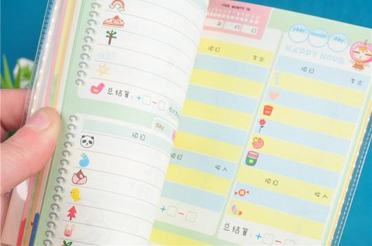 韩国文具个性懒人随手账本创意记账本时尚笔记本生活必备记事本