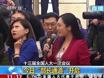 女记者蓝衣姐姐翻白眼表情包