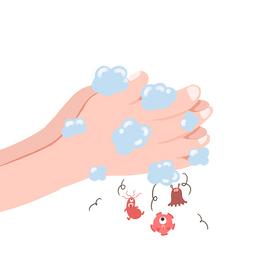 孩子不洗手细菌图片