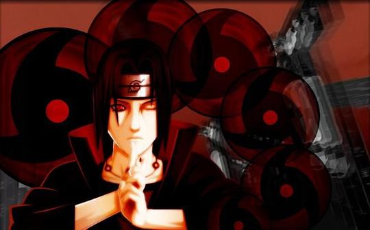 naruto火影忍者写轮眼宽屏桌面壁纸_动漫图片_素材吧