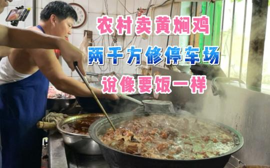 山东阿姨农村卖黄焖鸡33年，占地两千方修停车场，18元一份百公里来吃