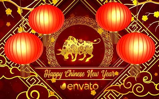 ae模板-2021年新年祝福视频模板中国风新年视频模板新年片头模板新年祝福片头视频春节祝福视频模板中国春节新年模板新年庆祝视频模板