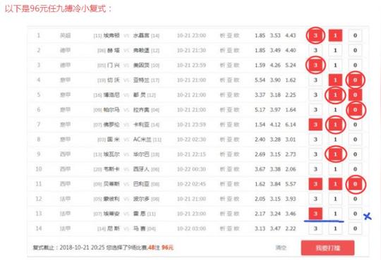 本期足彩截止时间:10月23日23:00以下是本期冷门标题+任九场