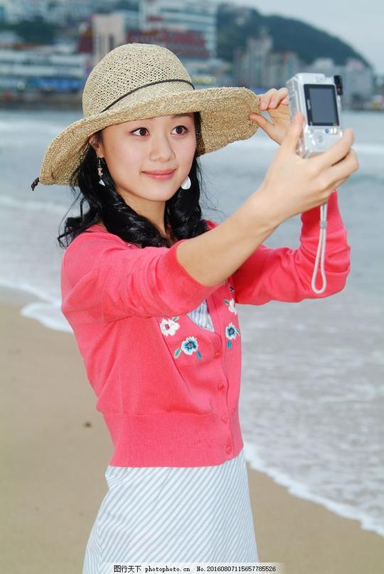 沙滩上自拍的美女沙滩上自拍的美女图片素材性感美女女性女人