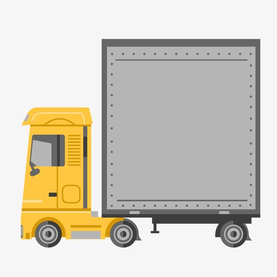 矢量快递公路集装箱运输元素素材