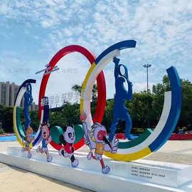 不锈钢雕塑承接大型校园体育广场创意人物不锈钢运动主题雕塑