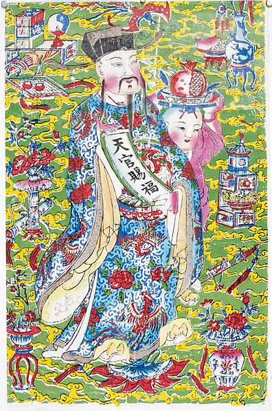 年画－天宫赐富_图片大全—全景创意图库（quanjing.com）中国领先的正版图片视频素材网站