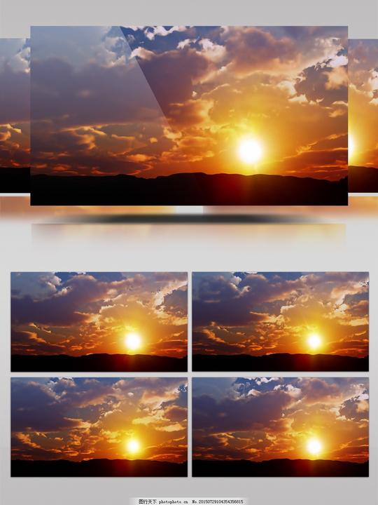 唯美素材日出夕阳黄昏天空素材视频