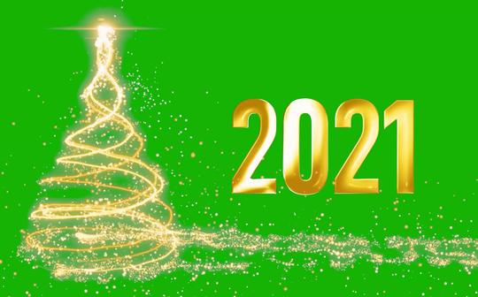 绿幕视频素材新年过渡