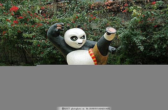功夫熊猫雕塑游戏娱乐卡通欢乐谷其他文化艺术摄影