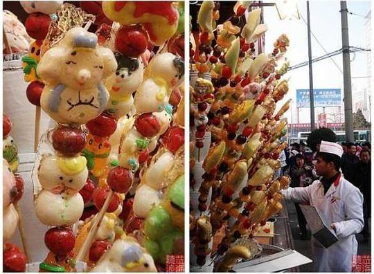 看看这糖葫芦,有创意,品种繁多.