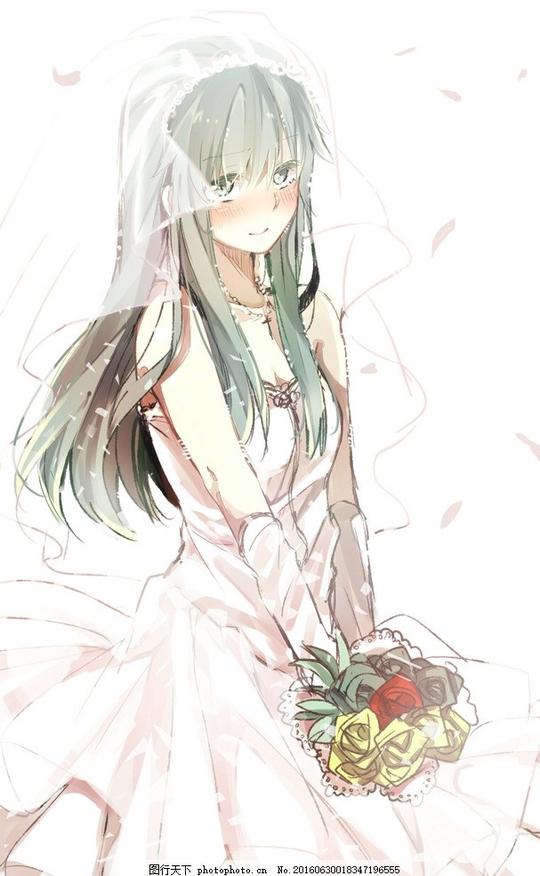 二次元壁纸日漫插画美少女高清素材游戏美术画画二次元图库