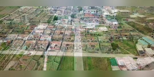 航拍广东省普宁市军埠镇莲坛村视频素材