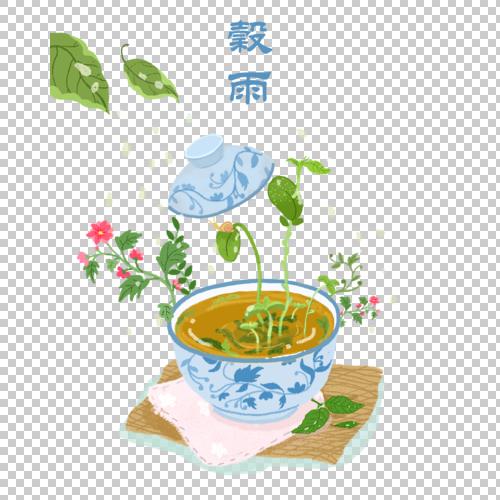 谷雨_谷雨二十四节气美食插画【高清节日素材png素材】