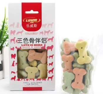批发宠物零食100g三色骨伴侣狗零食补钙宠物食品