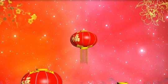 绚丽新年祝福视频素材