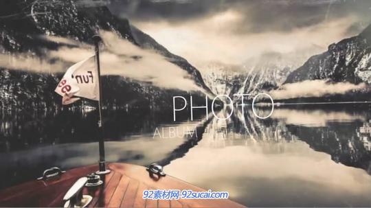 ae模板电子相册幻灯片浪漫雪花飞舞背景渲染栏目包装
