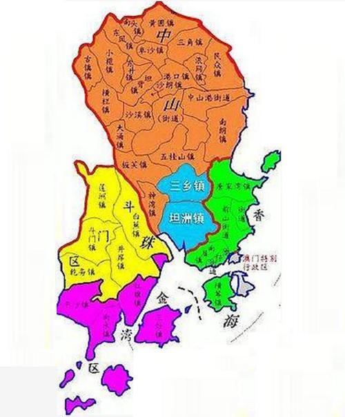 中山珠海地图