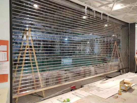 卷帘门商场电动定制卷闸门定做透明水晶商铺家用全套防盗镂空卷拉