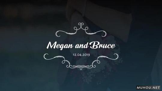 pr模板|婚礼标题8套花纹生长动画pr素材视频#weddingtitles03