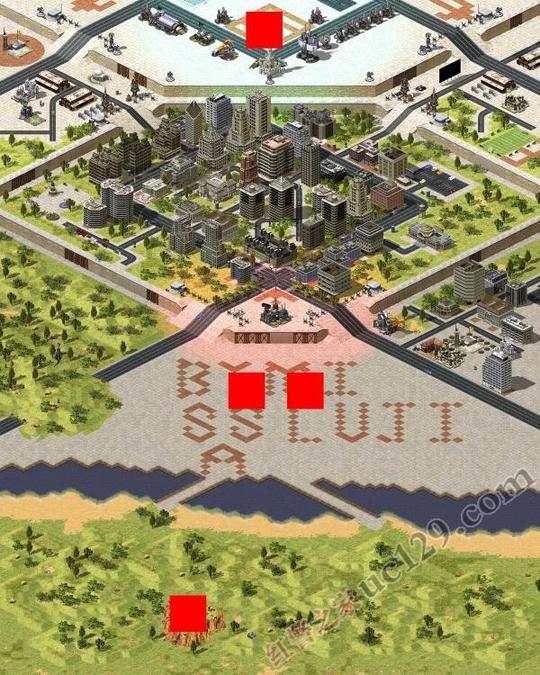 红色警戒2保卫城市防御地图