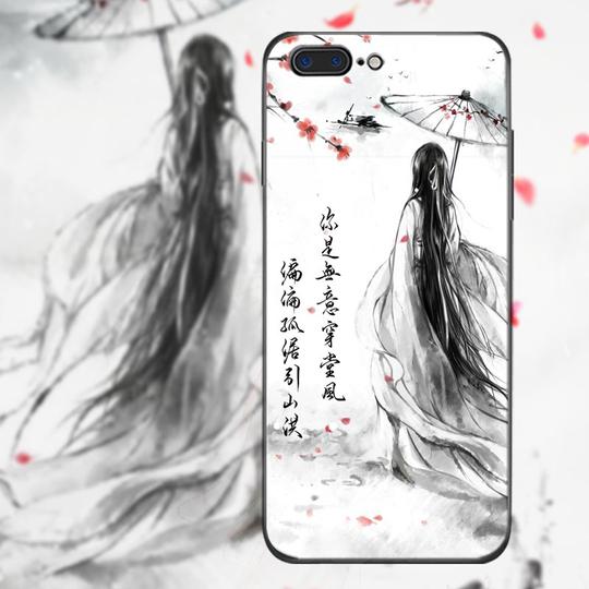 唯美古风手机壳适用于苹果xsmax手机壳7plus中国风11pro淡雅诗词8