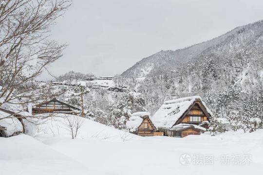 在日本的白川乡古村落