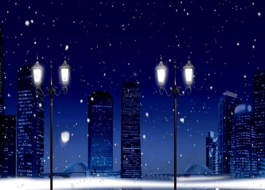 城市夜景_下雪_1280x920_高清视频素材下载(编号:)