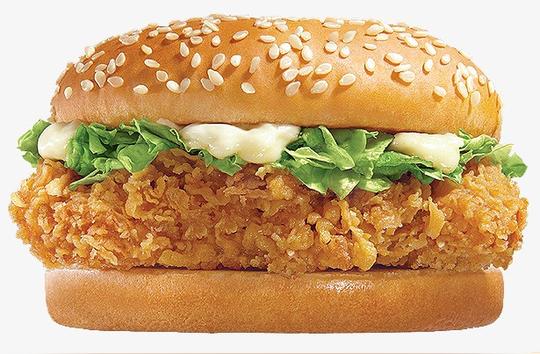 饼干素材甜品快餐汉堡包汉堡芝麻鸡肉肉生菜