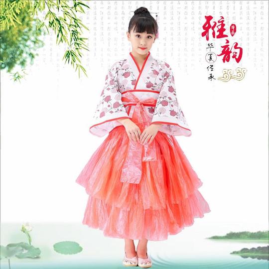 时装秀中国风环保手工古装衣服材料制作diy儿童亲子汉服走秀