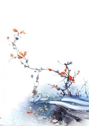 古风简洁唯美仙气十足免扣透明背景素材