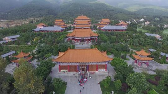 大理崇圣寺航拍原始log素材_3840x2160_高清视频素材