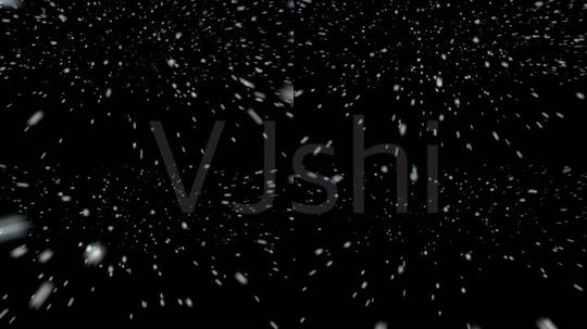 暴风雪雪花飘落合成素材透明通道