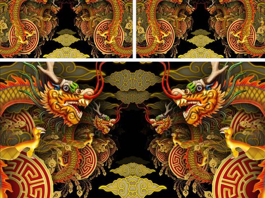 高清中国龙祥云图腾民族舞蹈背景视频素材