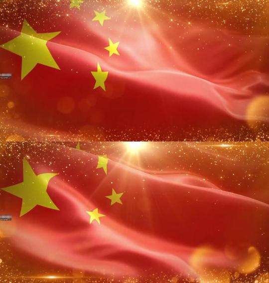 红旗飘扬粒子飞舞大屏幕背景视频大型文艺晚会舞会led背景视频