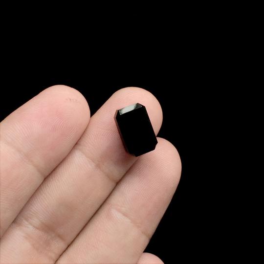 玻璃种墨翠方形戒面