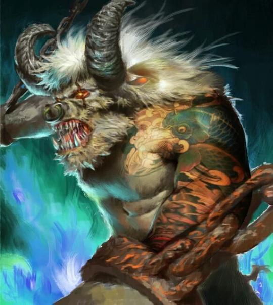 牛头酋长阿利斯塔|插画|商业插画|hjxiong-原创