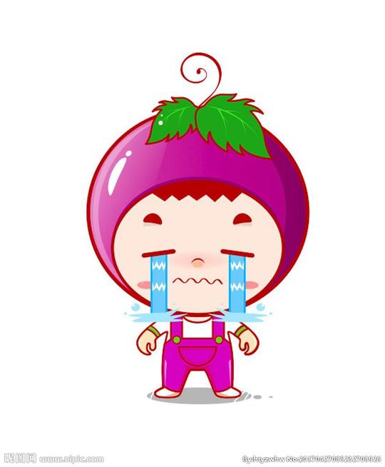 哭泣的葡萄卡通设计图__动漫人物_动漫动画