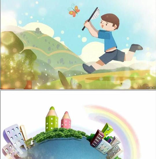 《童年》儿童校园歌曲经led背景素材大型文艺晚会舞台背景视频
