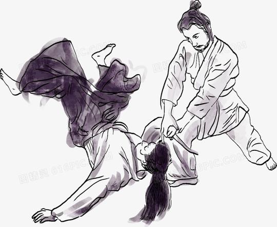 图精灵免抠元素装饰图案>中国古风水墨武侠素材图精灵为您提供