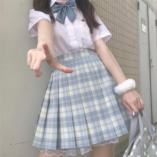 中牌制服馆原创白溟jk格裙现货制服裙正版高腰短裙百褶裙子百物语