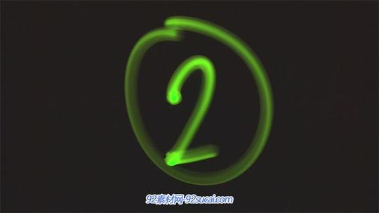 新奇搞怪跳动涂鸦光线画数字倒数计时视频素材